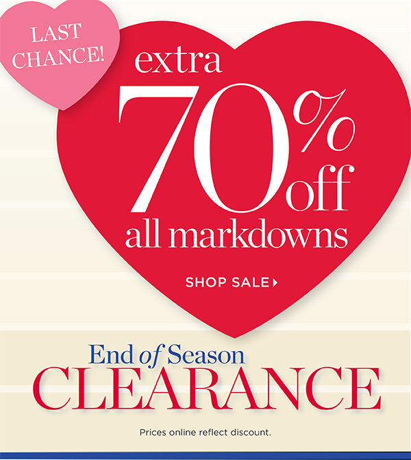 Last Chance for extra 70% off all markdowns | Shop Sale