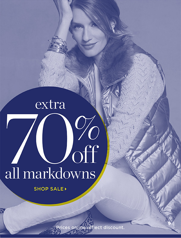 Extra 70% off Markdowns. Shop Sale