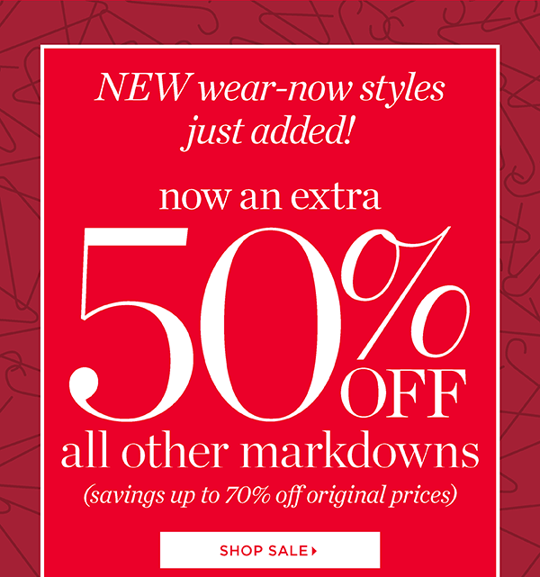 Now an extra 50% off all other markdowns | Shop Sale