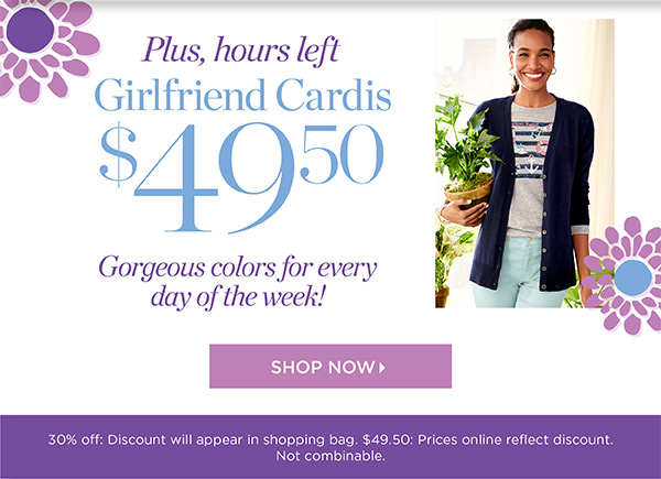 Plus, hours left. Girlfriend Cardis $49.50 | Shop Now