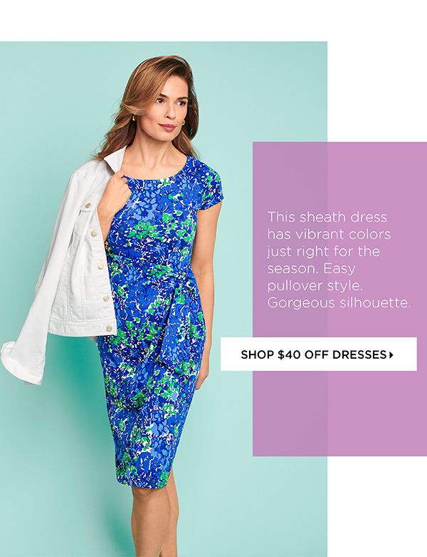 $40 off Dresses & Skirts (regular price) Shop Now