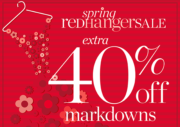 Spring Red Hanger. Extra 40% off Markdowns | Shop Sale
