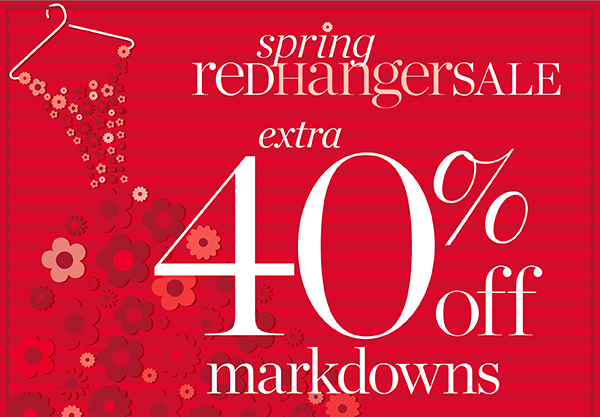 Spring Red Hanger Sale Extra 40% off Markdowns | Shop Sale
