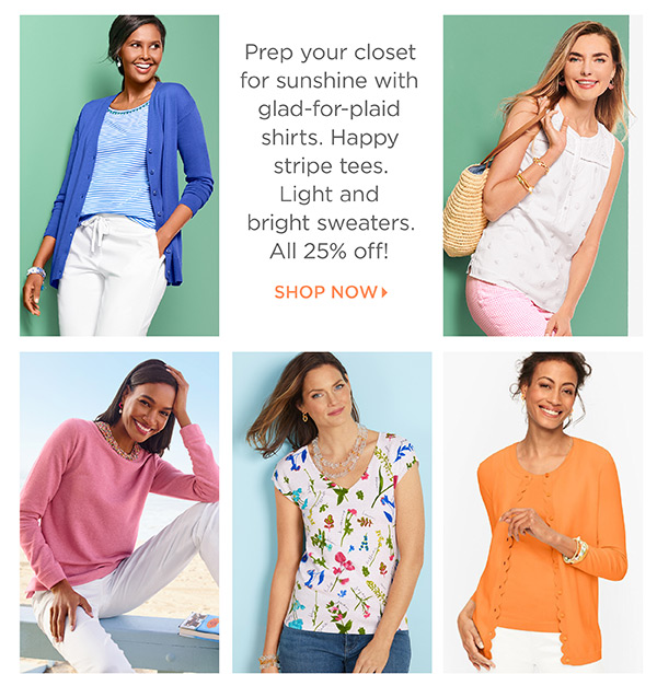 25% off Tops | Shop Now