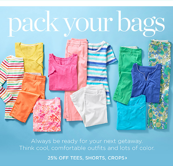 25% off Tees, Shorts, Crops. Shop Now