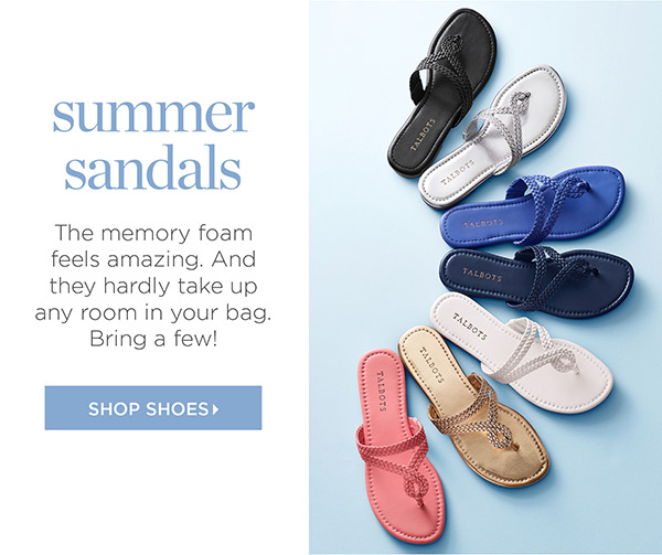 Summer sandals. Shop shoes