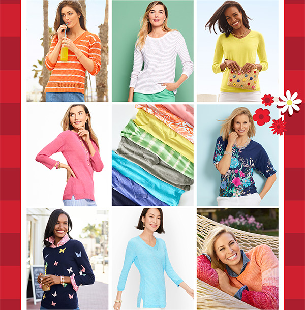 Our Summer Red Hanger Sale! Extra 25% off markdown sweaters. On top of an extra 40% off markdowns! Shop Sale Sweaters