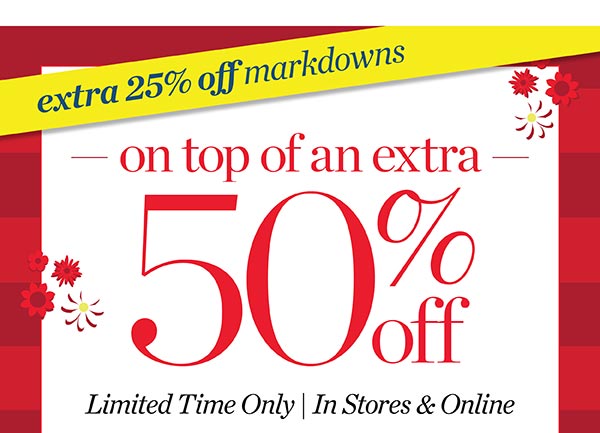 Extra 25% off markdowns on top of an extra 50% off | Shop Red Hanger Sale