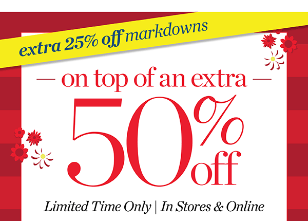 Extra 25% off markdowns on top of an extra 50% off | Shop Red Hanger Sale