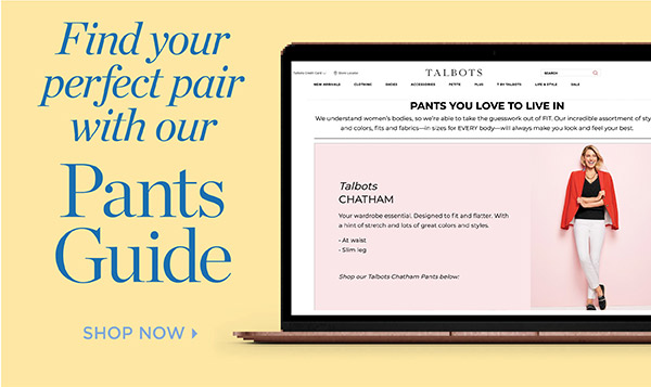 Find your perfect pair with our Pants Guide | Shop Now
