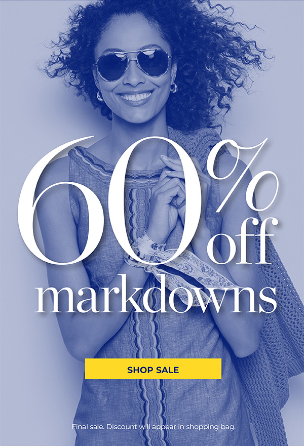 End of Season Clearance 60% off Markdowns | Shop Sale