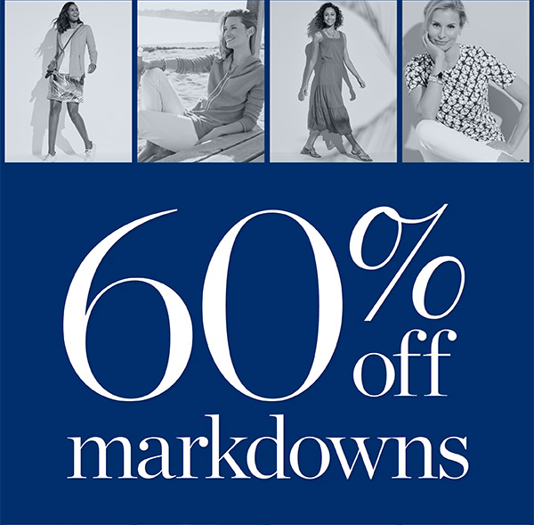 End of Season Clearance. 60% off markdowns. Shop Sale