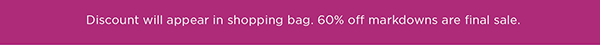60% off Markdowns Shop Sale
