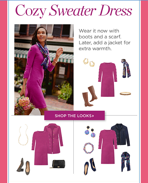 Cozy Sweater Dress. Shop The Looks