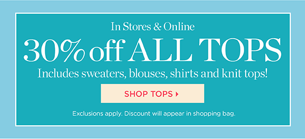 Shop 30% off Tops