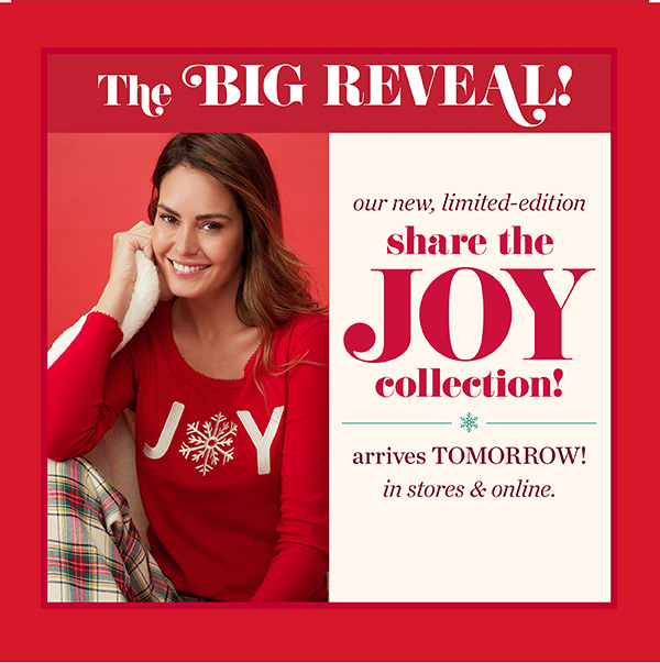 The Big Reveal! Our new, limited-edition Share The Joy collection arrives tomorrow in stores & online.