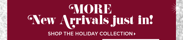 MORE New Arrivals just in! Shop The Holiday Collection