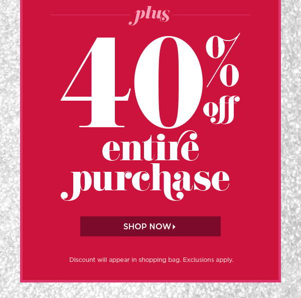 Free Shipping No Minimum. 50% off one item (regular price). Plus, 40% off entire purchase. Shop Now