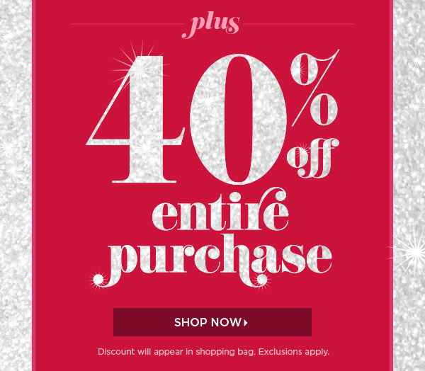 Free Shipping No Minimum. 50% off one item (regular price). Plus, 40% off entire purchase. Shop Now