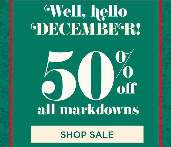 50% off all Markdowns | Shop Sale