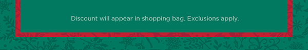 Jingle! Jingle! 40% off entire purchase! Shop Now