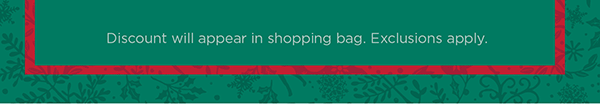 Jingle! Jingle! 40% off entire purchase! Shop Now