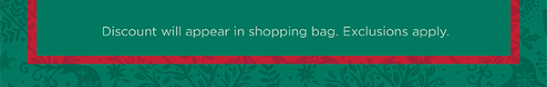 Jingle! Jingle! 40% off entire purchase! Shop Now