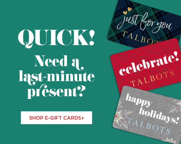 Last-minute gifters rejoice! Shop E-gift cards