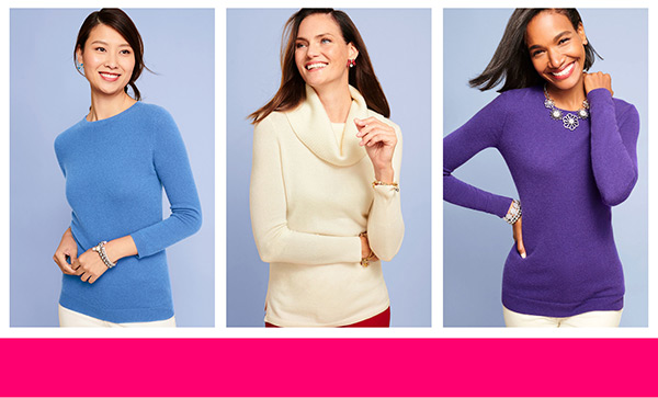 Today Only! In stores & online. All cashmere sweaters 50% off. Shop Now