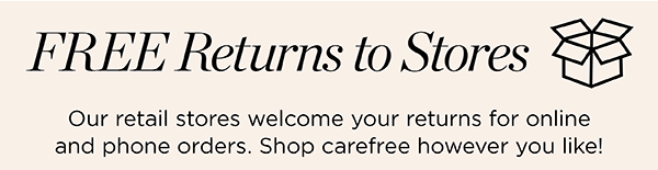 Free Returns to Stores | Find a Store