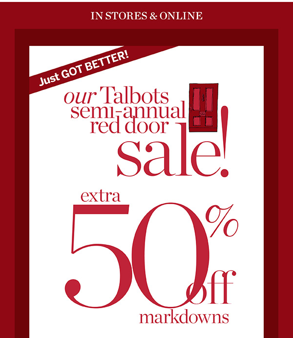 Semi-Annual Sale! Extra 50% Off Markdowns | Shop All Sale