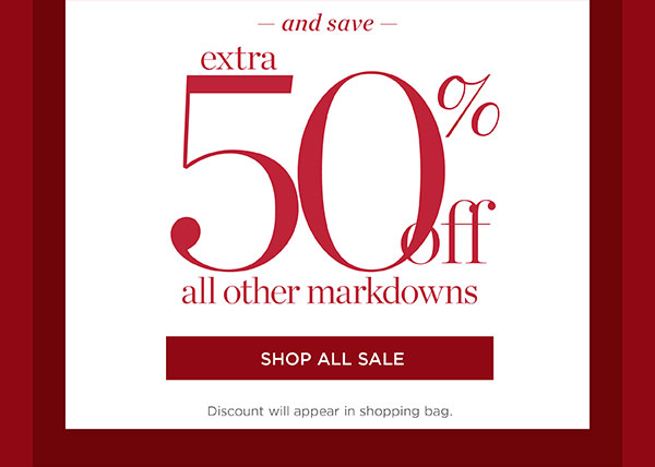 Semi-Annual Sale! Extra 50% Off Markdowns | Shop All Sale
