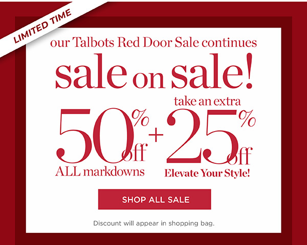 50% off All Markdowns + Extra 25% off | Shop All Sale