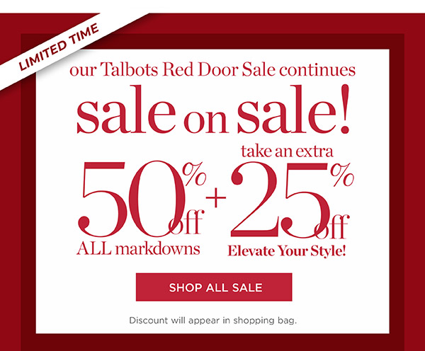 50% off All Markdowns + Extra 25% off | Shop All Sale