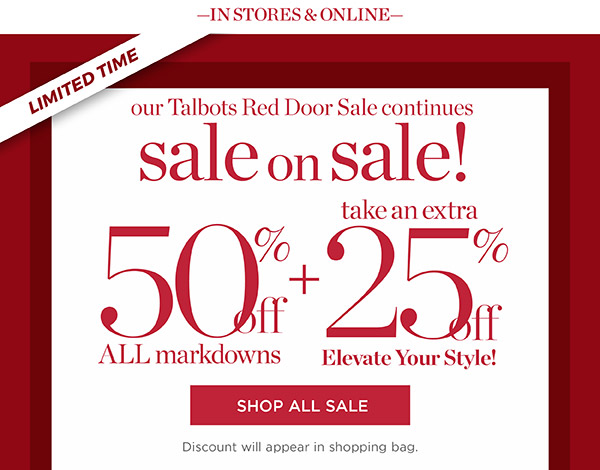 50% off All Markdowns + Extra 25% off | Shop All Sale