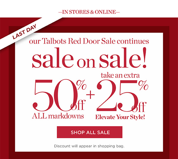 50% off All Markdowns + Extra 25% off | Shop All Sale