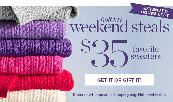 Holiday Weekend Steals $35 Favorite Sweaters | Get it or Gift it!