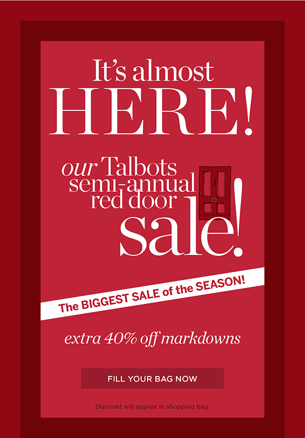 Our Talbots Semi-Annual Red Door Sale! Extra 40% off markdowns | Fill Your Bag Now