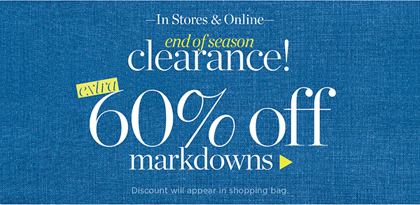 Extra 60% off all other markdowns. Shop All Sale