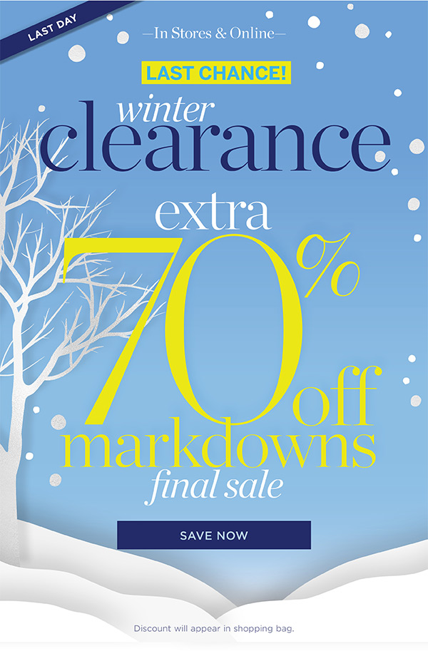 LAST DAY for BEST SAVINGS! Extra 70% off CLEARANCE - Talbots