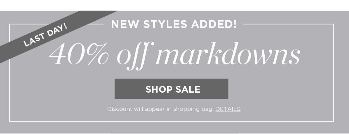 Shop 40% off Markdowns