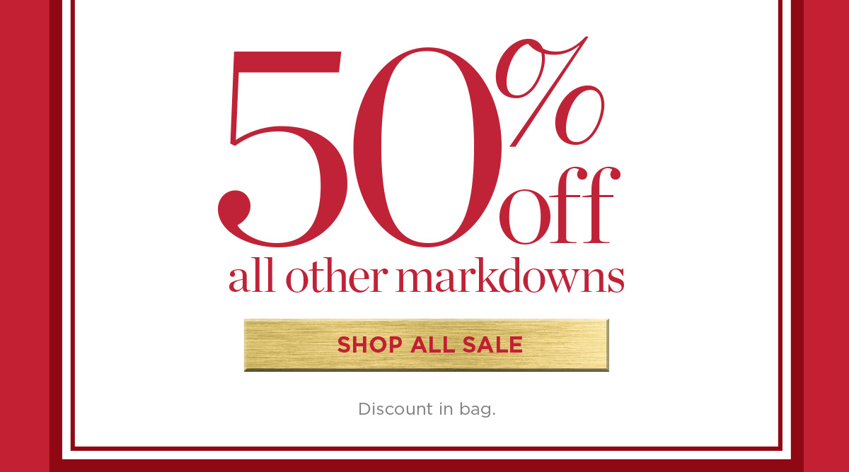 50% off all other markdowns | Shop All Sale