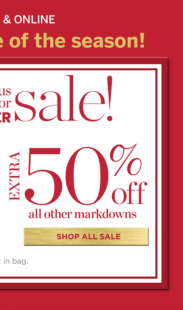 Plus, extra 50% off all other markdowns | Shop All Sale