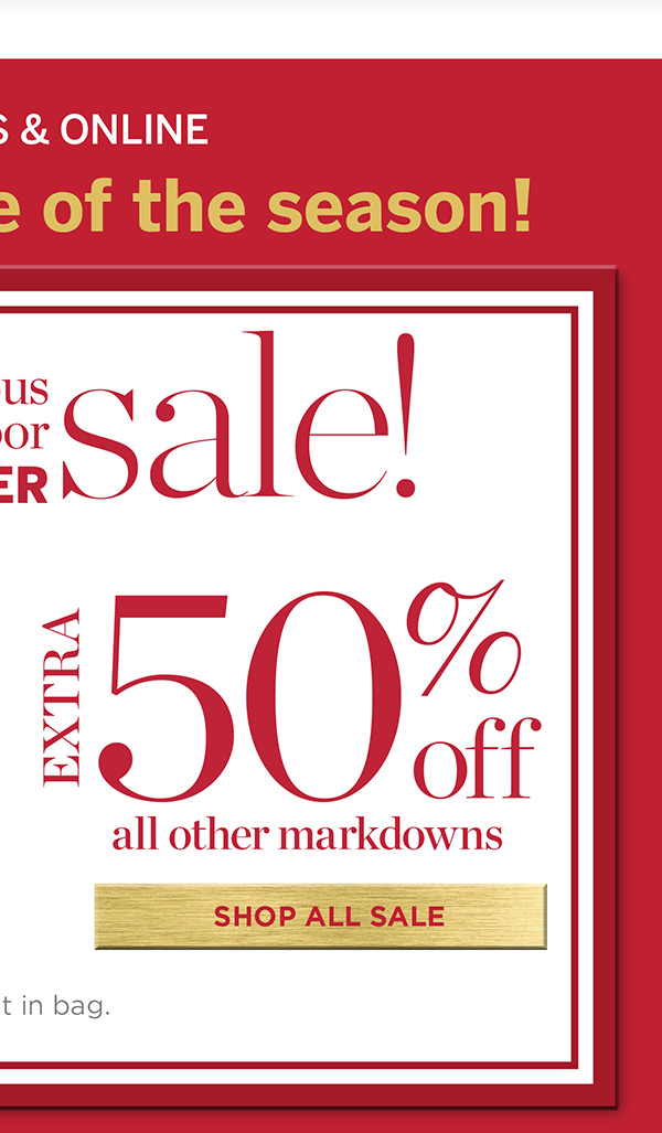 Plus, extra 50% off all other markdowns | Shop All Sale