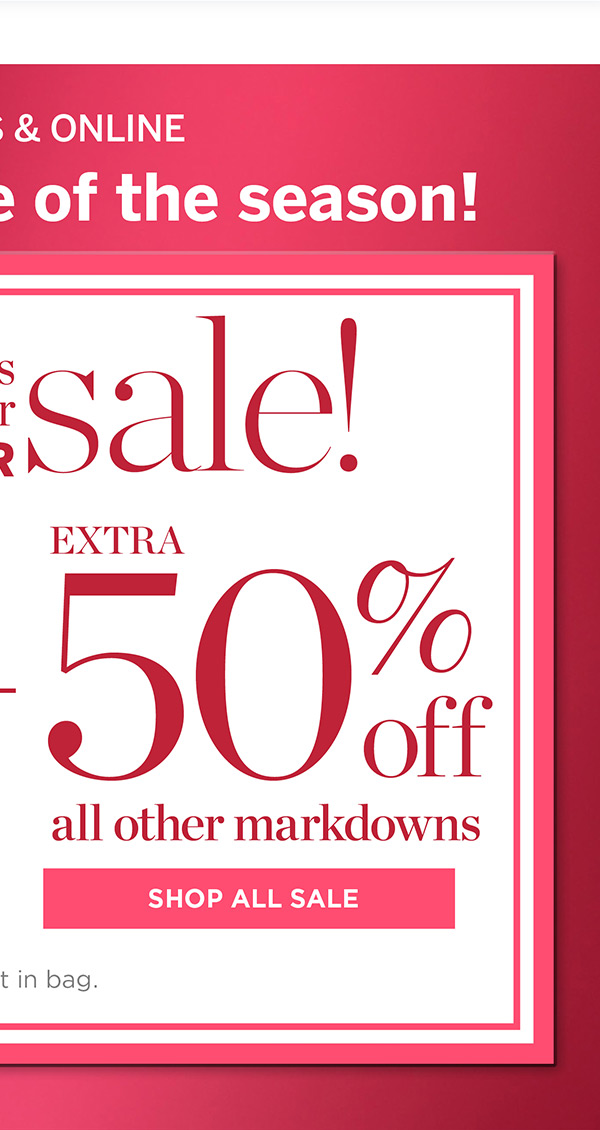 Plus, extra 50% off all other markdowns | Shop All Sale