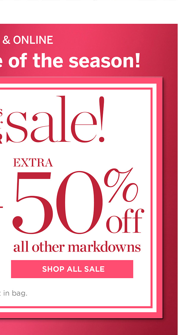 Plus, extra 50% off all other markdowns | Shop All Sale